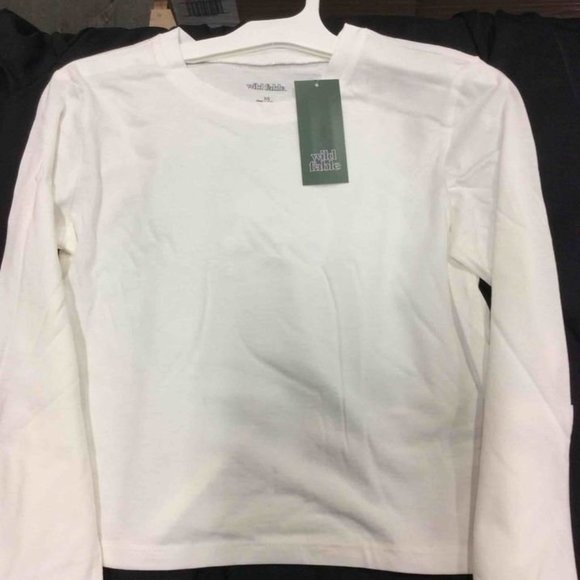 Women's long-sleeved basic white Tee _ NEW XS & Small - Picture 3 of 3